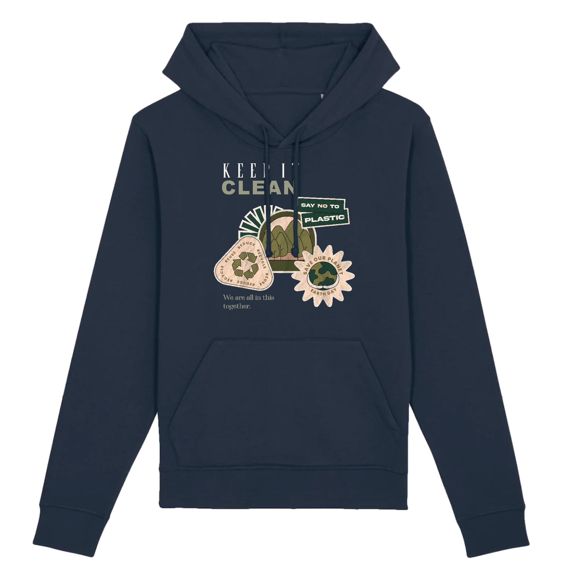  Cozy up in comfort with an eco-conscious hoodie.