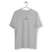 Gray t-shirt with 'Life is Better on Flip Flops' design.