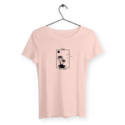 a pink t - shirt with a palm tree on it