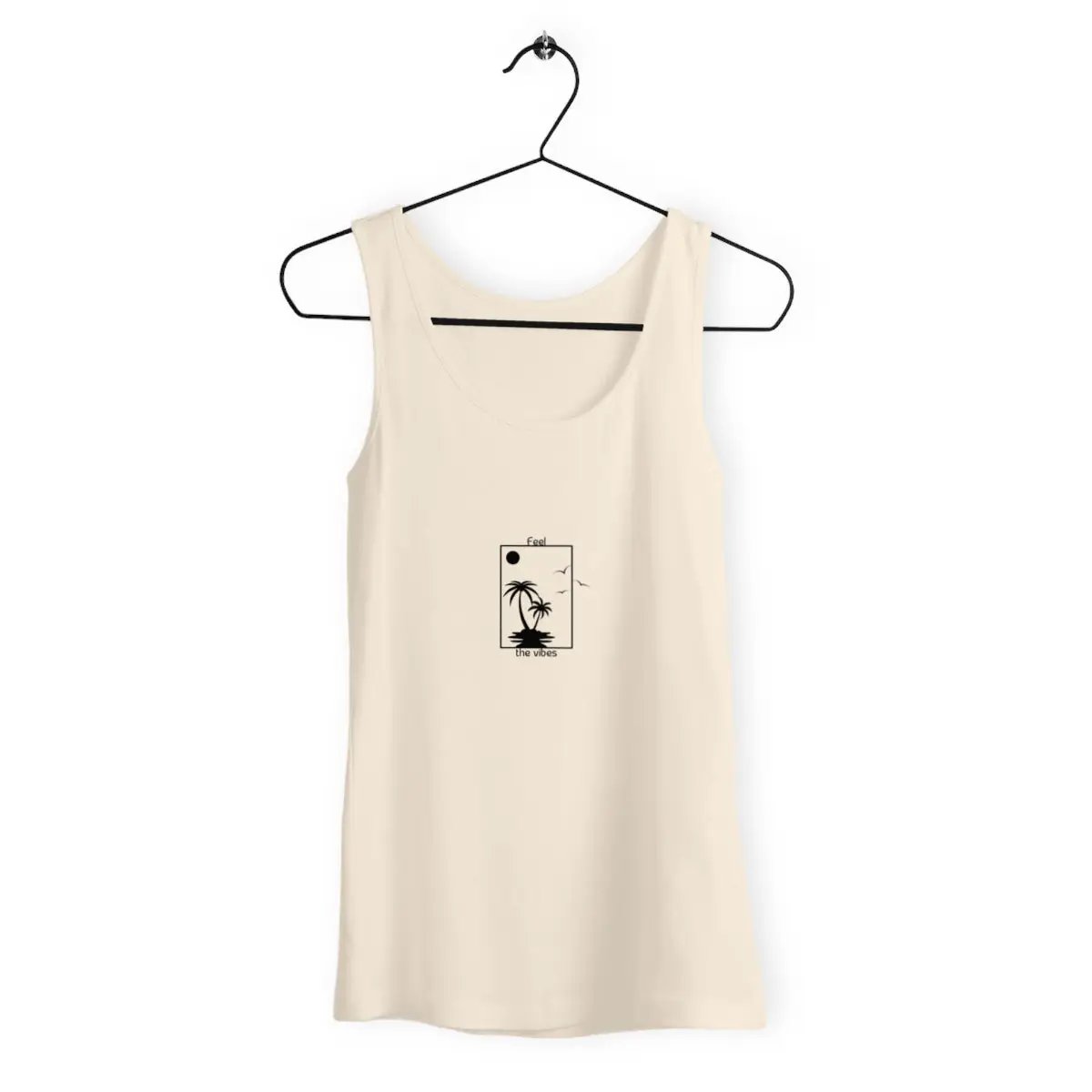 Feel the vibes woman's best organic cotton tank top