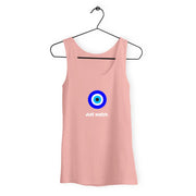 a pink tank top with the words just watch on it