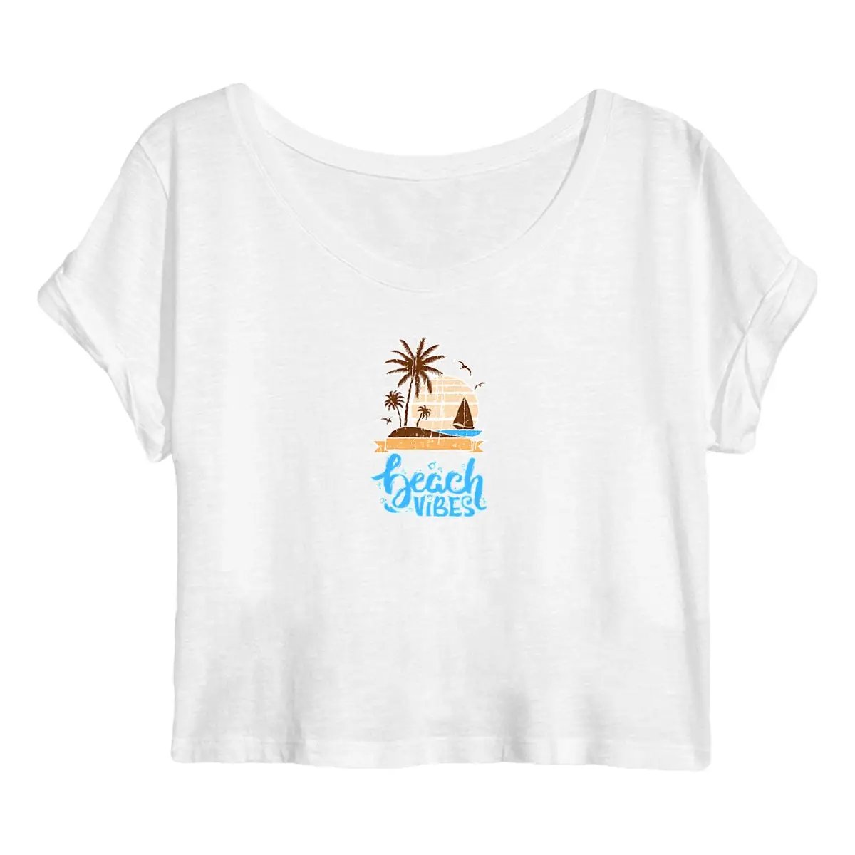 beach vibes organic cotton crop top
